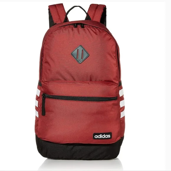 adidas classic 3s backpack burgundy STRIKER II Team | Maroon-Black Zippered patch pocket to stash your small stuff Adidas Classic Trefoil Backpack Burgundy